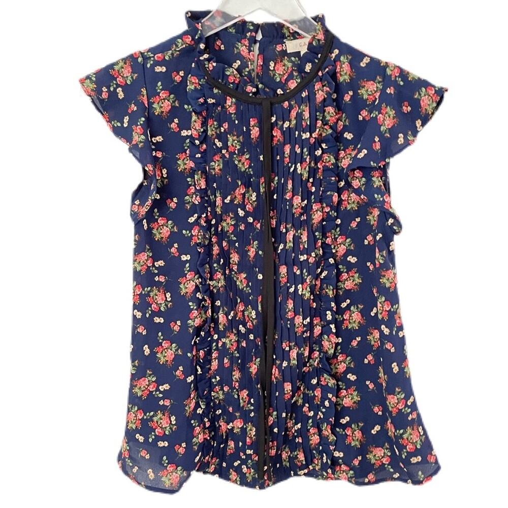 EM Flutter Sleeve Top Sz S